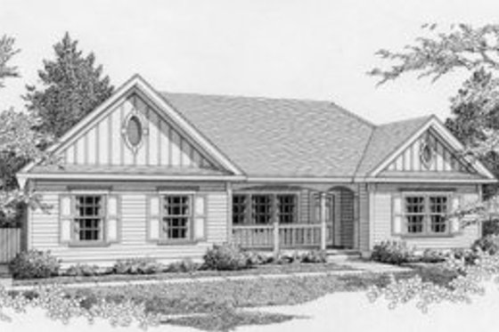 Exterior - Front Elevation for Traditional House Plan #112-102 - 2 bed, 1 bath