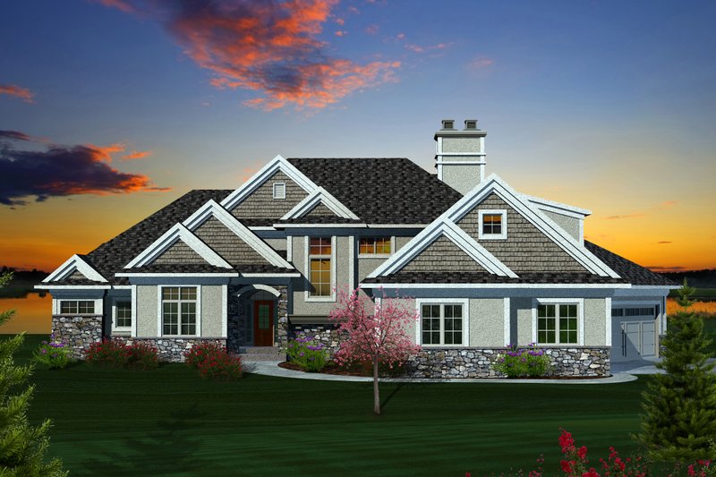 Home Plan - Craftsman Exterior - Front Elevation Plan #70-1130