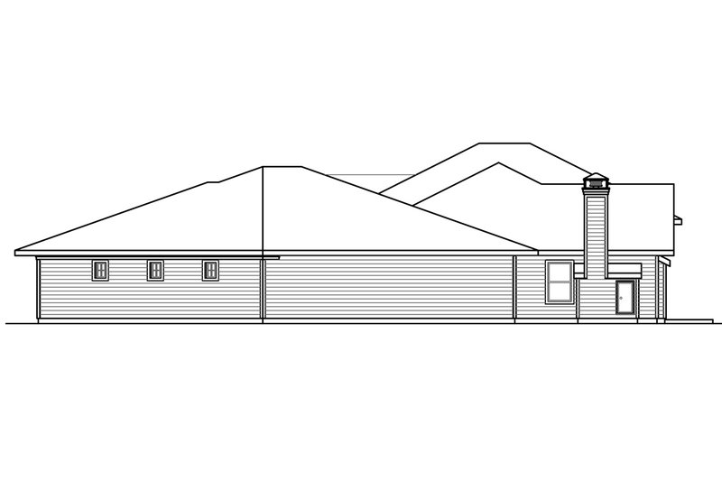 Home Plan - Exterior - Other Elevation 1 for Prairie House Plan #124-665 - 3 bed, 3.5 bath