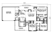 Country Style House Plan - 3 Beds 2 Baths 1394 Sq/Ft Plan #40-111 