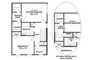 Southern Style House Plan - 2 Beds 2.5 Baths 1320 Sq/Ft Plan #81-104 
