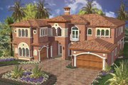 Mediterranean Style House Plan - 5 Beds 6.5 Baths 5642 Sq/Ft Plan #420-176 