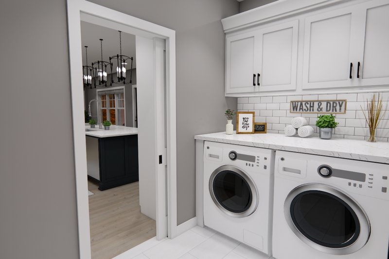 Architectural House Design - Interior - Laundry for Bungalow House Plan #51-1367 - 4 bed, 3.5 bath