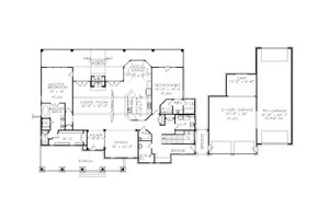 Floor Plan - Main Floor for Country House Plan #54-453 - 4 bed, 4.5 bath