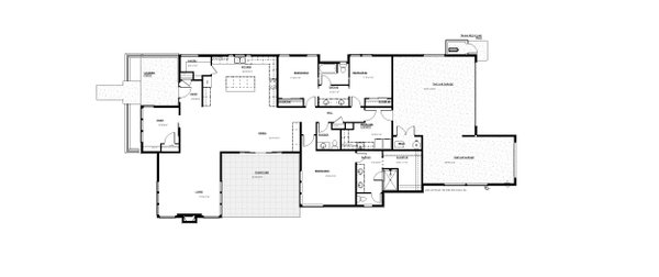 Architectural House Design - Floor Plan - Main Floor for Modern House Plan #895-176 - 3 bed, 2.5 bath