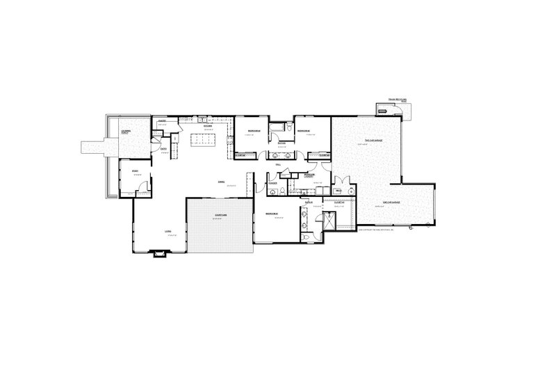 Architectural House Design - Floor Plan - Main Floor for Modern House Plan #895-176 - 3 bed, 2.5 bath