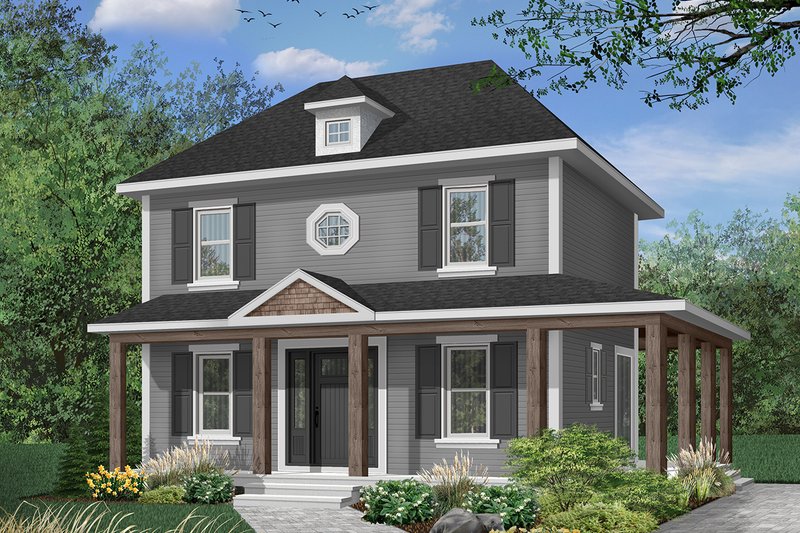 Architectural House Design - Exterior - Front Elevation 6 for Traditional House Plan #23-503 - 3 bed, 2 bath