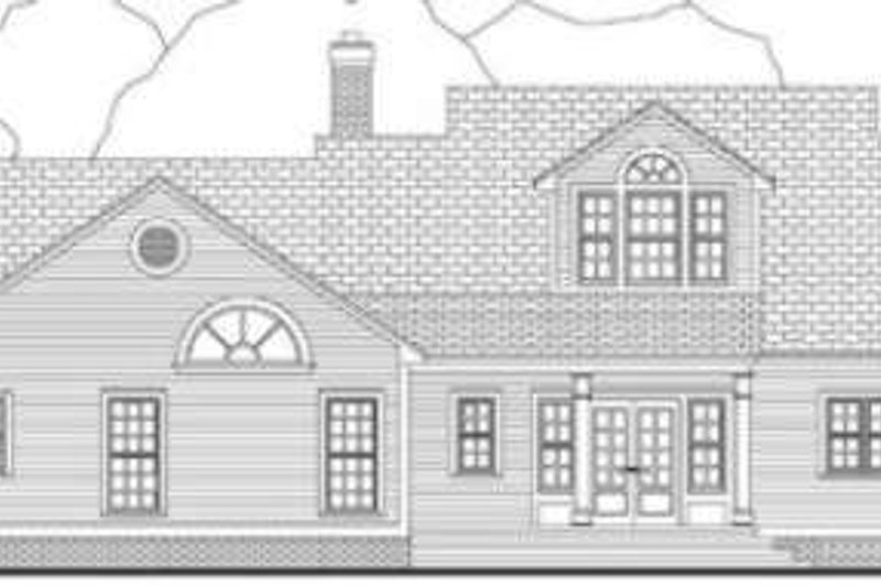 Dream House Plan - Exterior - Rear Elevation for Southern House Plan #406-251 - 3 bed, 2.5 bath