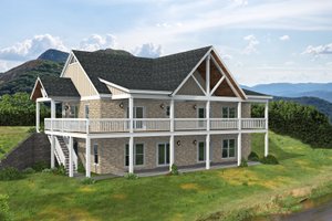 Country Exterior - Front Elevation Plan #932-971