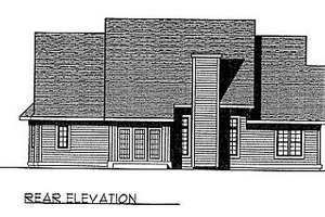 Exterior - Rear Elevation for Traditional House Plan #70-212 - 3 bed, 2 bath