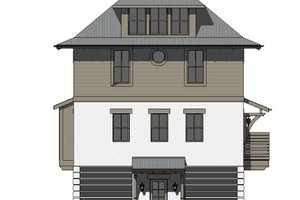 Exterior - Front Elevation 3 for Beach House Plan #901-156 - 5 bed, 4.5 bath