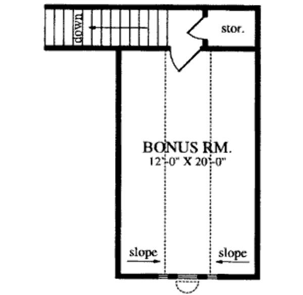 Floor Plan - Other Floor for Traditional House Plan #42-310 - 3 bed, 2 bath