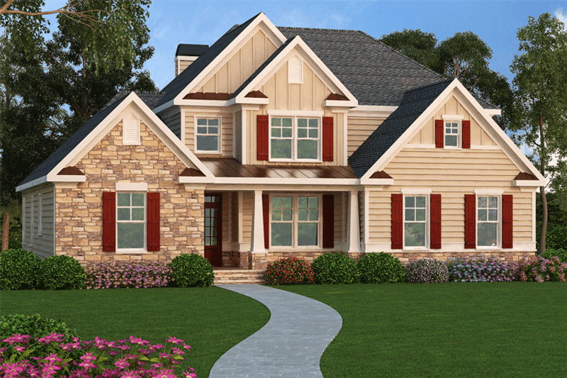 Traditional Style House Plan - 4 Beds 3.5 Baths 3290 Sq/Ft Plan #419-266
