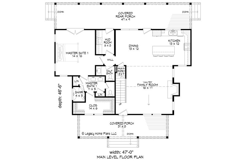 House Plan Design - Floor Plan - Main Floor for Country House Plan #932-594 - 3 bed, 3.5 bath