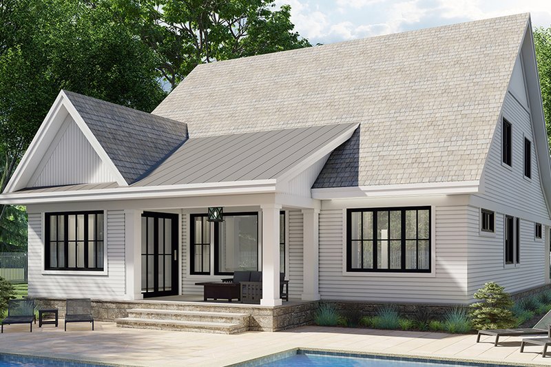 Architectural House Design - Exterior - Rear Elevation for Farmhouse House Plan #51-1165 - 4 bed, 3.5 bath