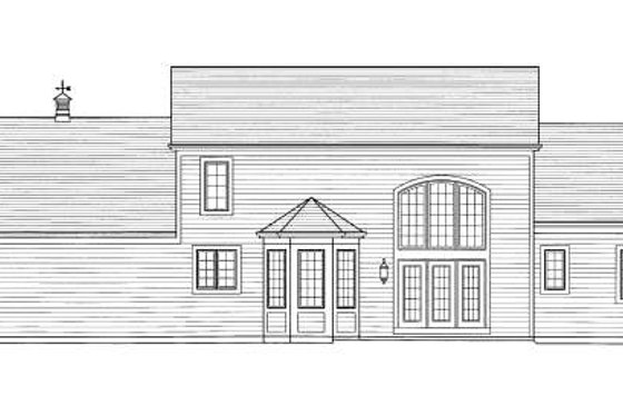 Exterior - Rear Elevation for Traditional House Plan #46-427 - 3 bed, 2.5 bath