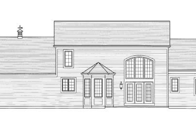 Architectural House Design - Exterior - Rear Elevation for Traditional House Plan #46-427 - 3 bed, 2.5 bath