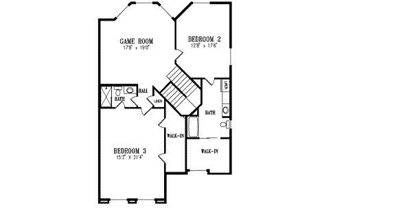 Home Plan - Adobe / Southwestern Floor Plan - Upper Floor Plan #1-889