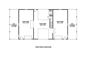 Floor Plan - Main Floor for Farmhouse House Plan #117-1003, 1.5 bath