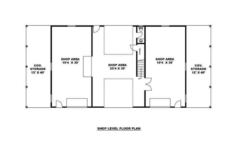 Home Plan - Floor Plan - Main Floor for Farmhouse House Plan #117-1003, 1.5 bath