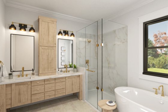 Interior - Master Bathroom for Farmhouse House Plan #430-362 - 3 bed, 2 bath