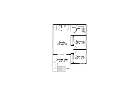 Floor Plan - Lower Floor for Contemporary House Plan #124-1287 - 3 bed, 2.5 bath