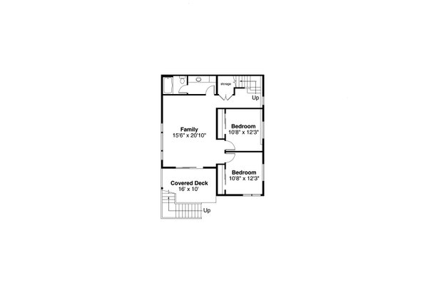 House Blueprint - Contemporary Floor Plan - Lower Floor Plan #124-1287