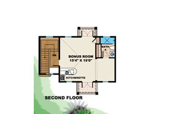 Floor Plan - Upper Floor for Mediterranean House Plan #27-377 - 4 bed, 5 bath