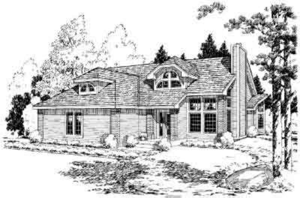Exterior - Front Elevation 2 for Traditional House Plan #312-325 - 3 bed, 2.5 bath