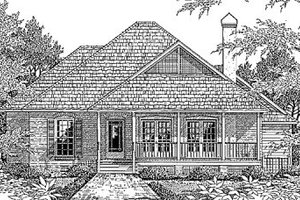 Country Exterior - Front Elevation Plan #41-114