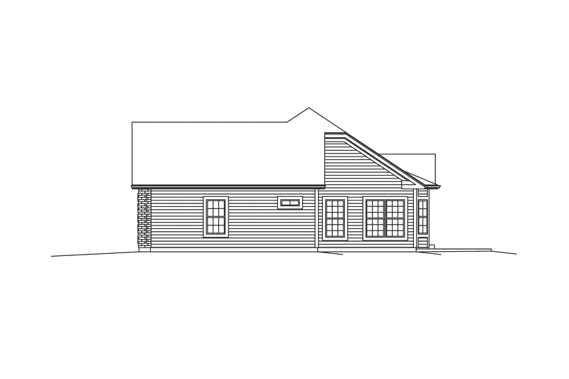 Home Plan - Exterior - Other Elevation 1 for Ranch House Plan #57-607 - 3 bed, 2 bath