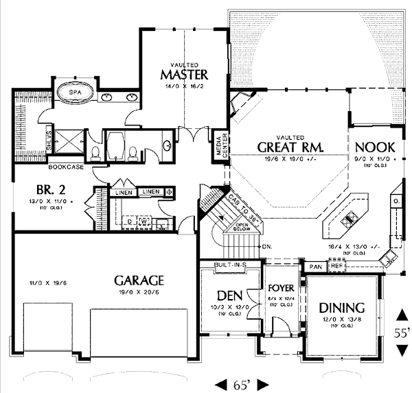 Dream House Plan - European Floor Plan - Main Floor Plan #48-428