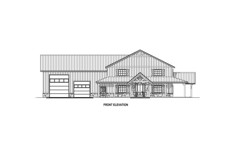 Dream House Plan - Exterior - Front Elevation 5 for Barndominium House Plan #1084-14 - 3 bed, 2.5 bath