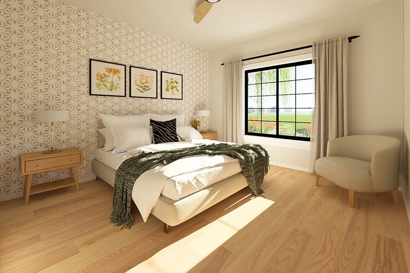 Dream House Plan - Interior - Master Bedroom for Farmhouse House Plan #126-297 - 2 bed, 2 bath