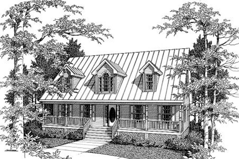 Home Plan - Country Exterior - Front Elevation Plan #10-207