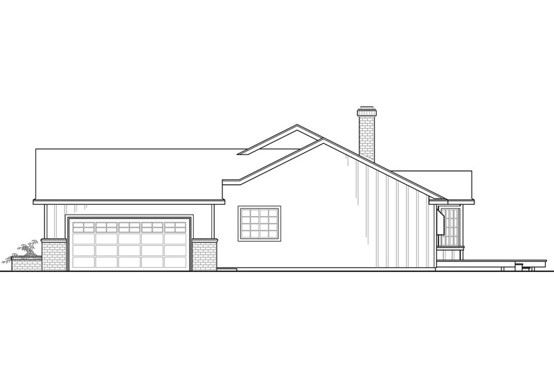 Architectural House Design - Exterior - Other Elevation 1 for Ranch House Plan #124-1073 - 3 bed, 2.5 bath