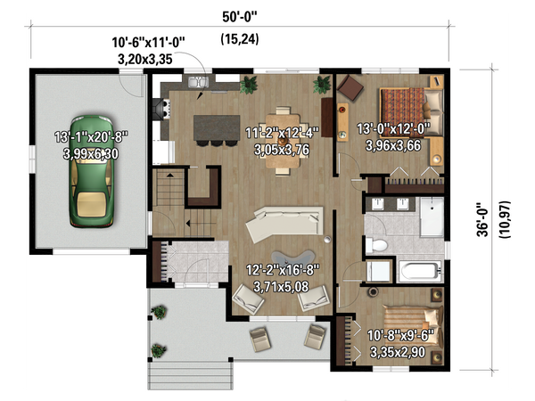 House Blueprint - Farmhouse Floor Plan - Main Floor Plan #25-4947