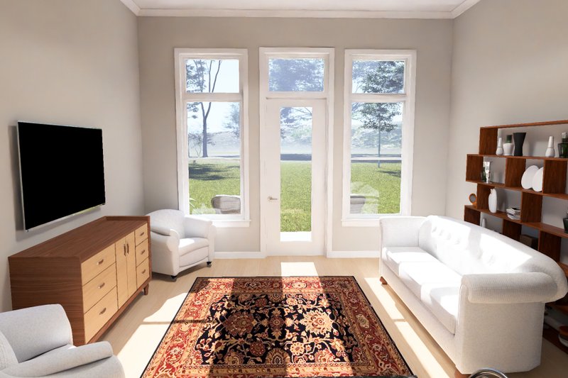 Dream House Plan - Interior - Family Room for Modern House Plan #513-2477 - 3 bed, 3 bath
