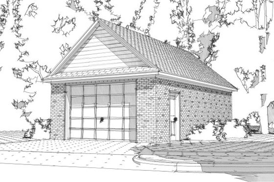 Exterior - Front Elevation for Traditional House Plan #63-328, 0 bath