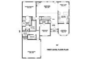 European Style House Plan - 4 Beds 3 Baths 3049 Sq/Ft Plan #81-1075 
