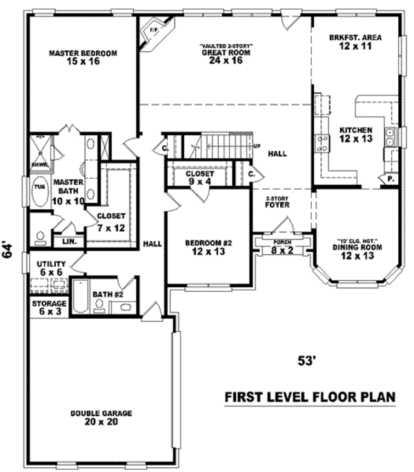 European Floor Plan - Main Floor Plan #81-1075