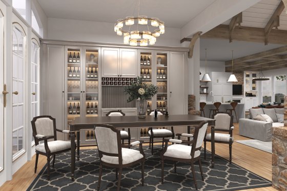 Interior - Dining Room for Craftsman House Plan #54-417 - 3 bed, 3.5 bath