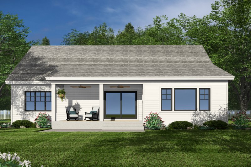 Dream House Plan - Exterior - Rear Elevation for Farmhouse House Plan #51-1392 - 3 bed, 2.5 bath