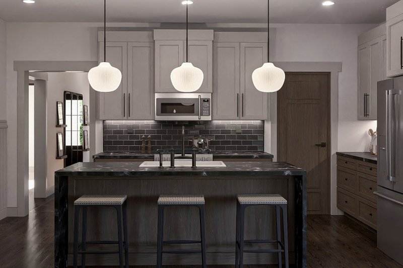 House Blueprint - Interior - Kitchen 2 for Craftsman House Plan #455-423 - 3 bed, 2 bath