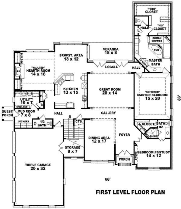 European Floor Plan - Main Floor Plan #81-1331