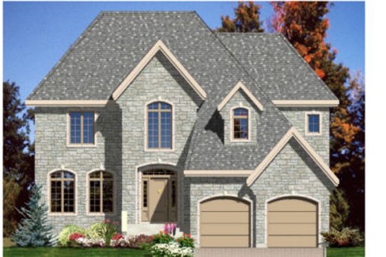 Exterior - Front Elevation for European House Plan #138-249 - 4 bed, 2.5 bath