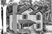 Traditional Style House Plan - 3 Beds 2.5 Baths 1232 Sq/Ft Plan #322-126 