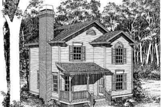 Exterior - Front Elevation for Traditional House Plan #322-126 - 3 bed, 2.5 bath