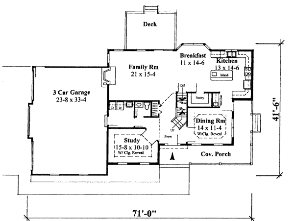 Farmhouse Floor Plan - Main Floor Plan #75-147