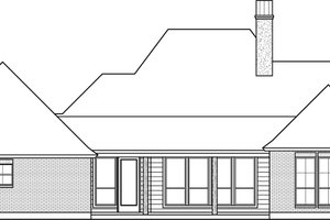 Exterior - Rear Elevation for Southern House Plan #1074-19 - 4 bed, 3 bath